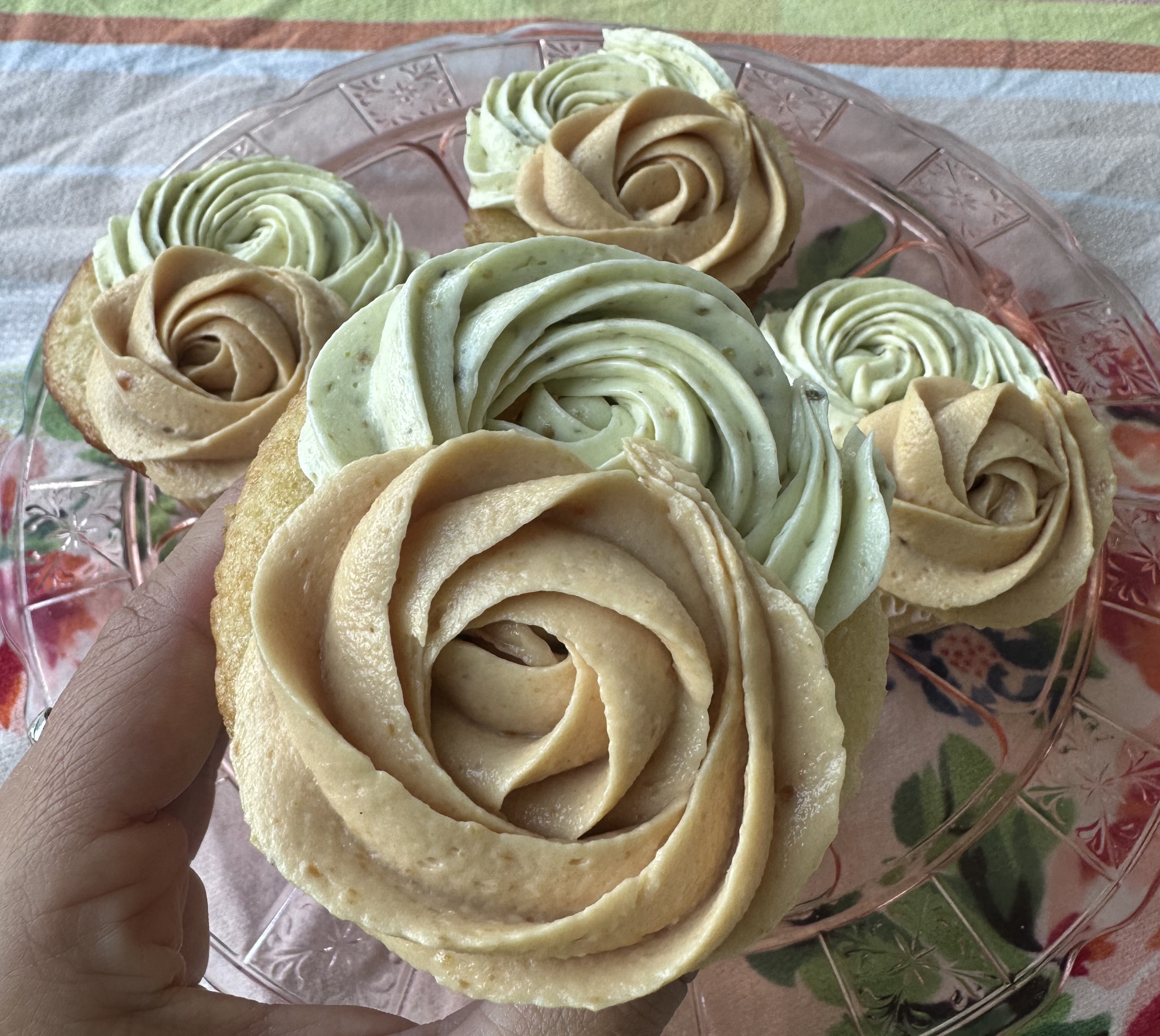 Salted Caramel Pistachio cupcake